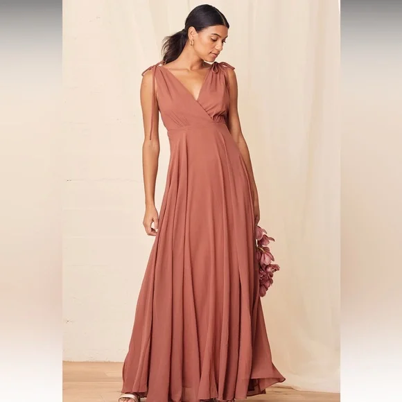 lulus rusty rose maxi dress Always Remarkable Rusty Rose Pleated Off-the-Shoulder Maxi Dress